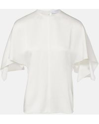 Stella McCartney - Open-Back Satin Top - Lyst