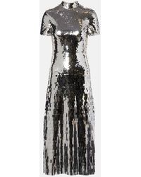 Self-Portrait - Robe Midi A Sequins - Lyst