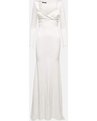 Alex Perry - Satin Crepe Gown - Lyst