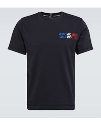 3 MONCLER GRENOBLE - Day-namic Tricolor Logo Cotton T-shirt - Lyst