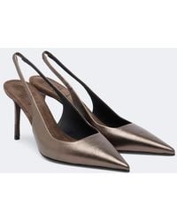 Brunello Cucinelli - Monili Metallic Leather Slingback Pumps - Lyst