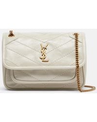 Saint Laurent - Niki Cassandre Mini Leather Shoulder Bag - Lyst