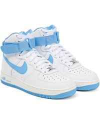 Nike Zapatillas altas Air Force 1 de piel - Azul