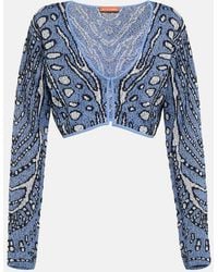 Altuzarra - Damisi Jacquard Knit Cropped Cardigan - Lyst