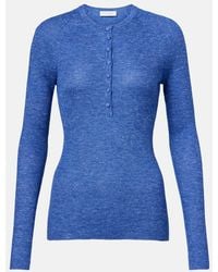 Gabriela Hearst - Anges Cashmere, Silk, And Hemp Henley Shirt - Lyst