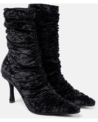 Jimmy Choo - Lotta 85 Velvet Ankle Boots - Lyst