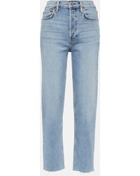 RE/DONE - 70s Stove Pipe High-rise Straight Jeans - Lyst