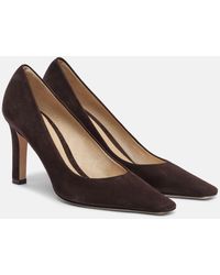 The Row - Carla 80 Suede Pumps - Lyst