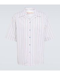 Marni - Striped Cotton Poplin Bowling Shirt - Lyst