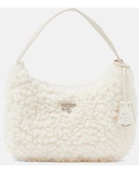 Prada - Re-Edition 2000 Mini Shearling Shoulder Bag - Lyst
