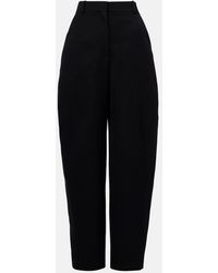 Givenchy - Cocoon Wool Grain De Poudre Barrel-Leg Pants - Lyst