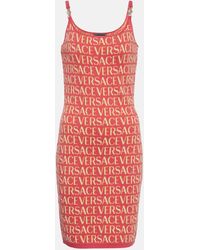 Versace - Monogramm Strick -Mini -Kleid - Lyst