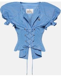 Vivienne Westwood - Kate Striped Cotton Top - Lyst
