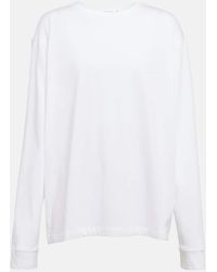 The Row - Ciles Long-Sleeved Cotton Top - Lyst