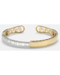 YEPREM - Golden Strada 18Kt And Cuff Bracelet With Diamonds - Lyst