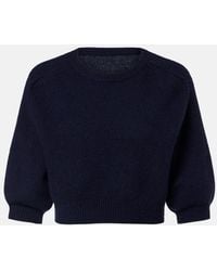 KHAITE - Lorelai Cropped Wool And Cashmere Sweater - Lyst