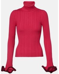 Jonathan Simkhai - Lola Ruffled Turtleneck Sweater - Lyst