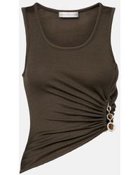 Christopher Esber - Droplet Crystal Embellished Ruched Tank Top - Lyst