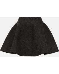 Alaïa - Wool-blend Miniskirt - Lyst