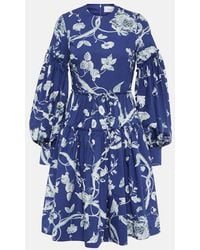 Erdem - Abito A Fiori Con Balze - Lyst