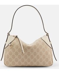 Gucci - Borsa A Spalla Gg Emblem Small Con Pelle - Lyst
