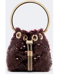 Jimmy Choo - Bon Bon Micro Sequined Bucket Bag - Lyst