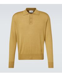 Ami Paris - Wool And Silk Polo Sweater - Lyst