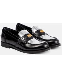 Miu Miu Verzierte Loafers aus Leder - Schwarz