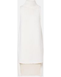 Alaïa - Caped Wool Turtleneck Top - Lyst