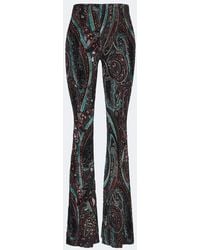 Etro - Patch-Applique Paisley Flared Pants - Lyst