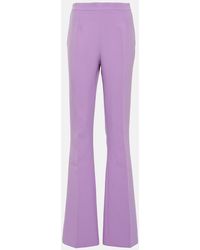 Safiyaa - Alexa High-Rise Flared Crepe Pants - Lyst