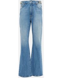 Rabanne - Embellished High-rise Bootcut Jeans - Lyst