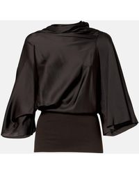 Rick Owens - Cylinder Draped Satin Top - Lyst