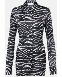 The Attico - Zebra-Print Satin Shirt - Lyst