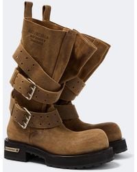 Balenciaga - Venom Suede Biker Boots - Lyst