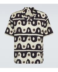 Commas - Camisa Bowling De Algodon Y Seda - Lyst