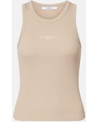 Givenchy - Logo Ribbed-Knit Cotton Jersey Tank Top - Lyst