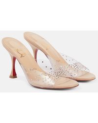 Christian Louboutin - Nudes Degramule Embellished Mules - Lyst