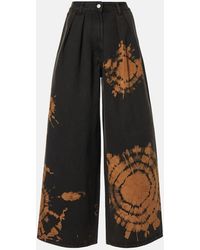Alanui - Printed Cotton Wide-Leg Pants - Lyst