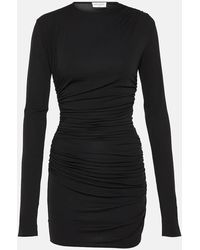 Saint Laurent - Vestido corto de jersey - Lyst