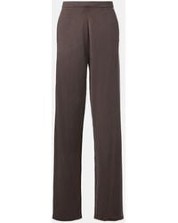 Extreme Cashmere - N°353 Relax Cotton And Cashmere Wide-Leg Pants - Lyst