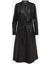 Yves Salomon - Leather Midi Dress - Lyst