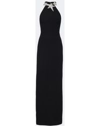 David Koma - Embellished Halterneck Cady Gown - Lyst