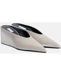 Alaïa - Wedges Cube 75 Aus Samt - Lyst