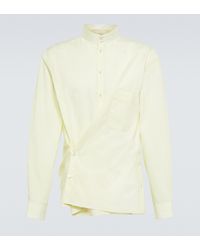 Lemaire Camisa cruzada de algodón - Amarillo