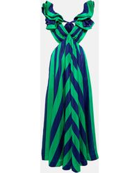 Zimmermann - Striped Silk Maxi Dress - Lyst