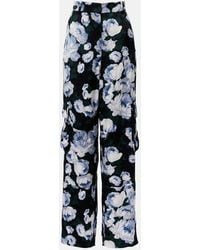 Stella McCartney - Printed Satin Pajama Pants - Lyst