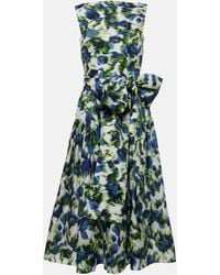 Erdem - Floral Bow-Detail Cotton Midi Dress - Lyst