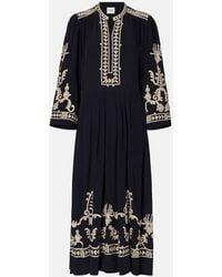 Isabel Marant - Besticktes Maxikleid Feliana Aus Crepe - Lyst