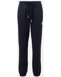 Moncler - Logo Patch Cotton Track Pants - Lyst